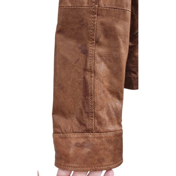 Brunello Cucinelli Riders Real Leather Jacket Brown Size S - Picture 14 of 16